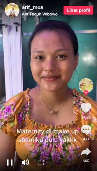 Viral Pria Jawa Rias Sendiri Istrinya untuk Foto Hamil, Awalnya Dekil & Culun Jadi Bak Barbie Korea!