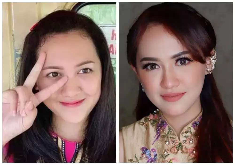 8 Potret Biduan Koplo Pakai VS Tanpa Makeup, Happy Asmara Beda Banget, Netizen Pangling!