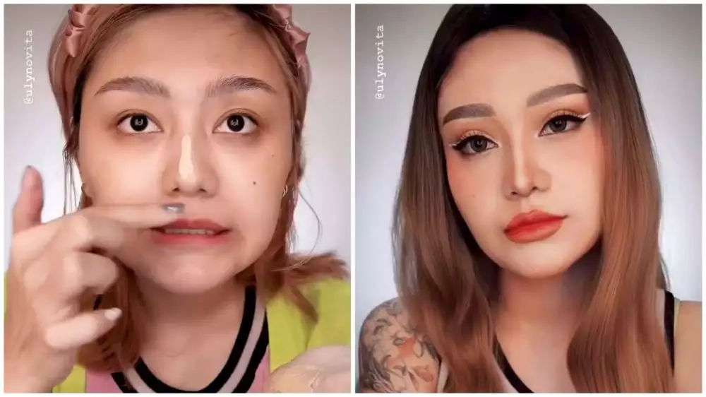 Potret Riasan Wanita yang Viral Tiru Wajah Artis, Mirip Banget!