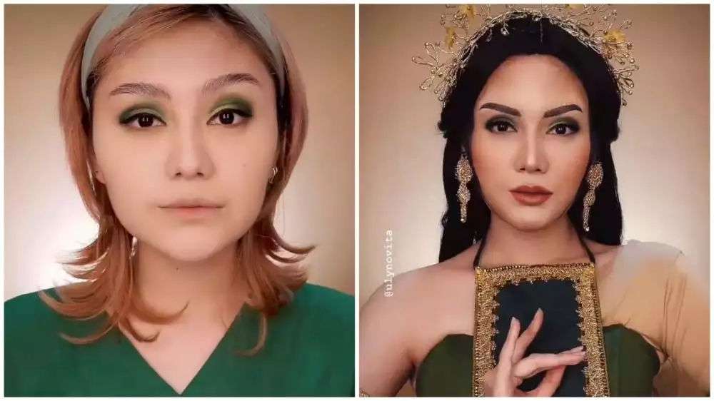 Potret Riasan Wanita yang Viral Tiru Wajah Artis, Mirip Banget!