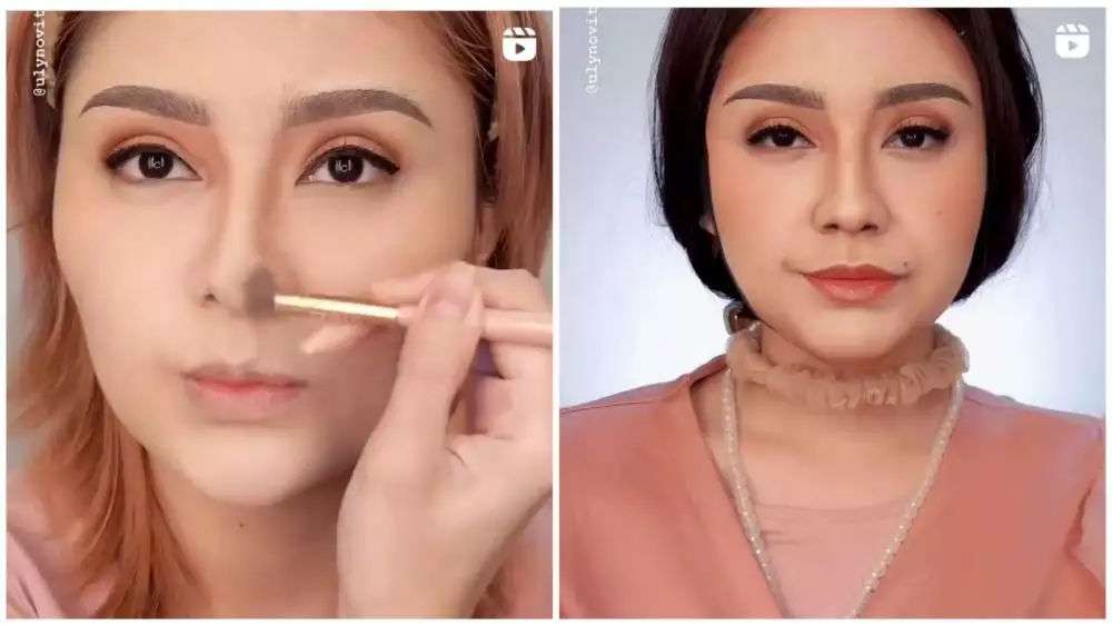 Potret Riasan Wanita yang Viral Tiru Wajah Artis, Mirip Banget!