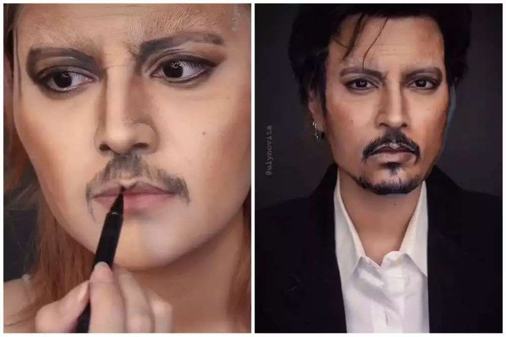 Potret Riasan Wanita yang Viral Tiru Wajah Artis, Mirip Banget!