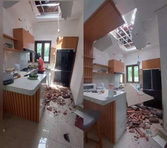 Baru Dihuni 8 Bulan, Rumah Gedongan Ini Hancur Karena Gempa Cianjur, Lihat 11 Potretnya Miris Banget!