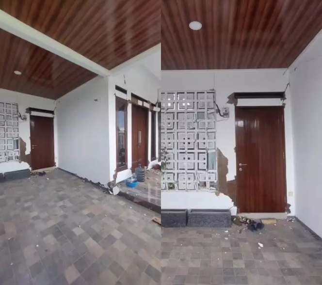 Baru Dihuni 8 Bulan, Rumah Gedongan Ini Hancur Karena Gempa Cianjur, Lihat 11 Potretnya Miris Banget!