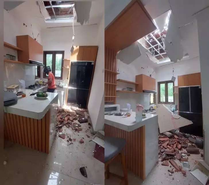 Baru Dihuni 8 Bulan, Rumah Gedongan Ini Hancur Karena Gempa Cianjur, Lihat 11 Potretnya Miris Banget!
