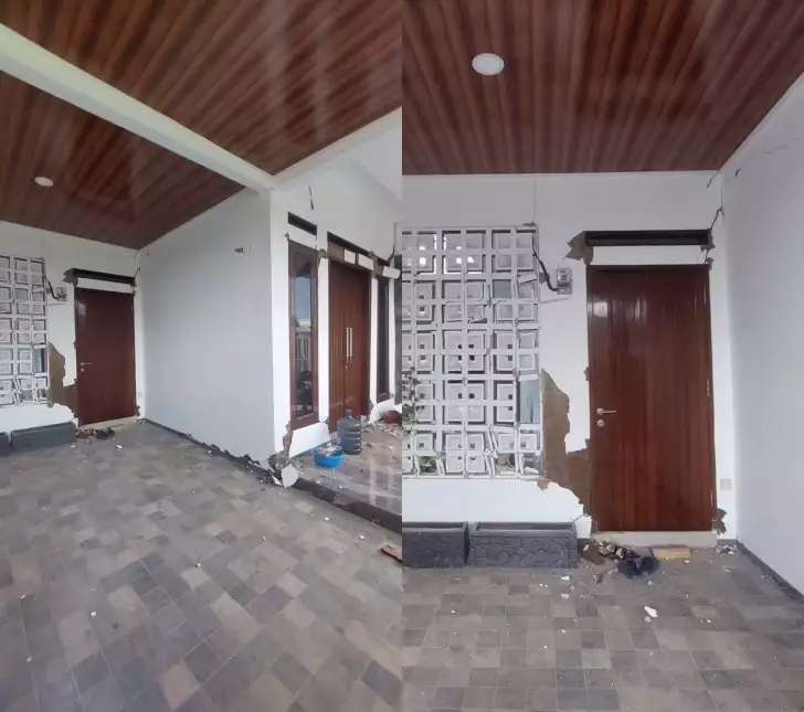 Baru Dihuni 8 Bulan, Rumah Gedongan Ini Hancur Karena Gempa Cianjur, Lihat 11 Potretnya Miris Banget!