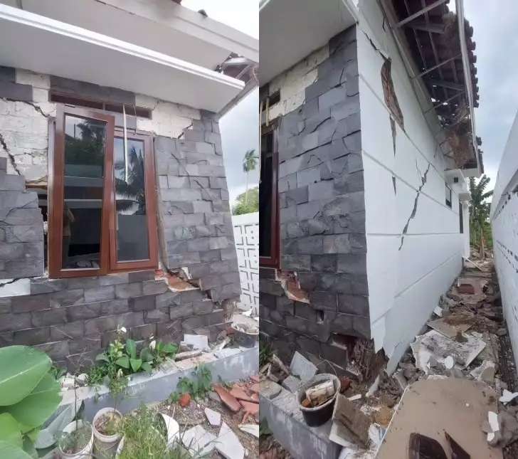 Baru Dihuni 8 Bulan, Rumah Gedongan Ini Hancur Karena Gempa Cianjur, Lihat 11 Potretnya Miris Banget!