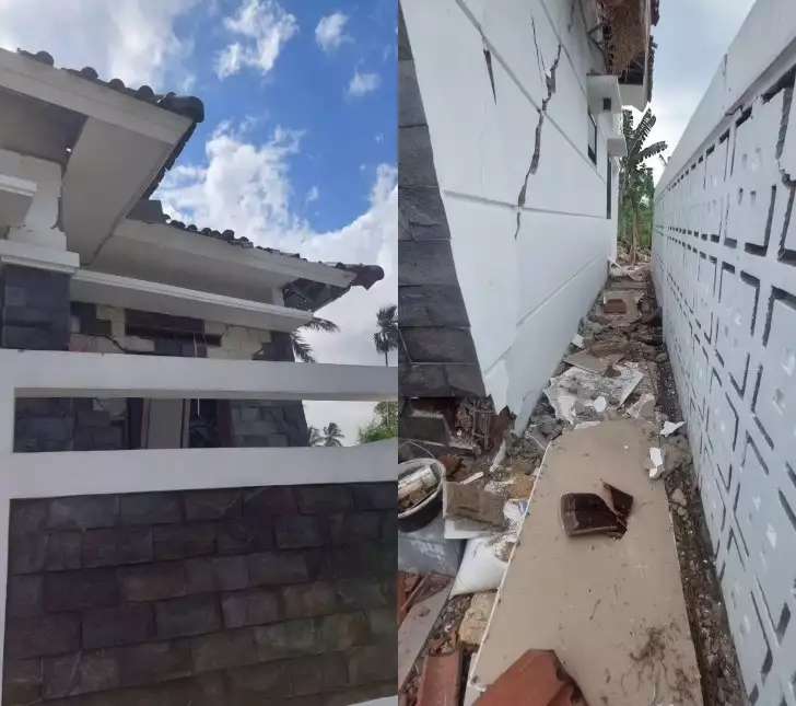 Baru Dihuni 8 Bulan, Rumah Gedongan Ini Hancur Karena Gempa Cianjur, Lihat 11 Potretnya Miris Banget!