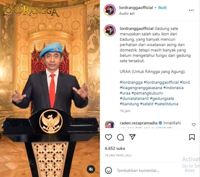 8 Potret Lord Rangga `Sunda Empire` Sebelum Meninggal Dunia, Postingan Terakhirnya Disorot!