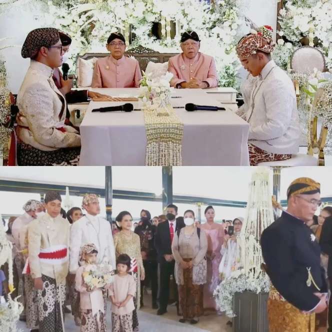 Potret Para Menteri Berbalut Pakaian Adat Solo di Nikahan Kaesang