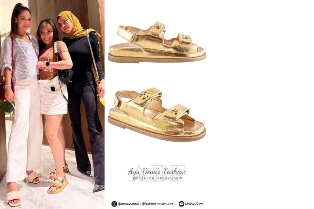 Potret Ayu Dewi Tampil Kece Gunakan Sandal, Total Harganya Bisa Buat DP Rumah!