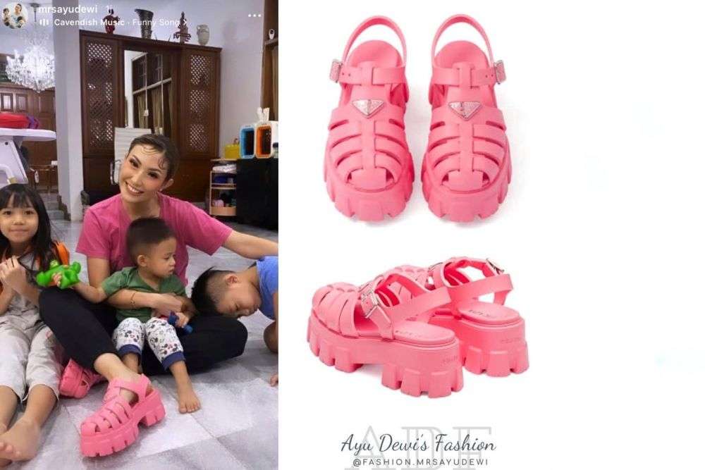 Potret Ayu Dewi Tampil Kece Gunakan Sandal, Total Harganya Bisa Buat DP Rumah!