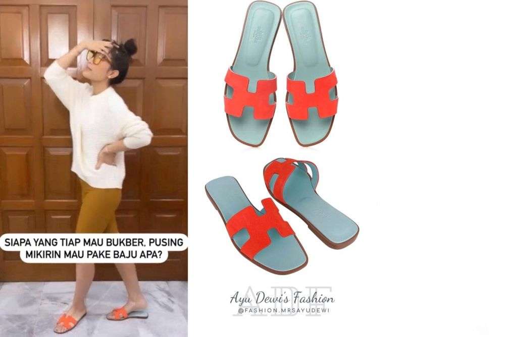 Potret Ayu Dewi Tampil Kece Gunakan Sandal, Total Harganya Bisa Buat DP Rumah!