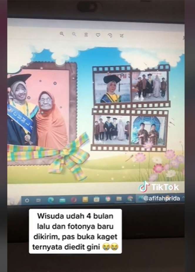Hasil Foto Wisuda Ini Endingnya di Luar Dugaan, Editannya Ala 90-an!