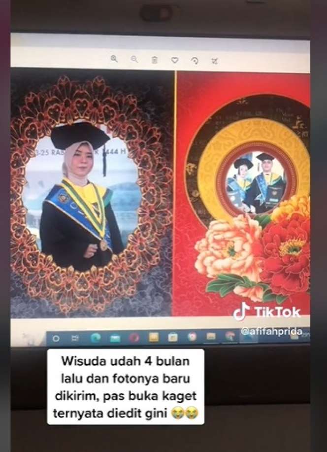 Hasil Foto Wisuda Ini Endingnya di Luar Dugaan, Editannya Ala 90-an!