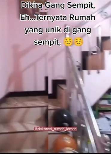 Viral Rumah 2 Lantai Lebarnya Cuma 1 Meter, Dari Luar Mirip Gang Sempit, Dalamnya Bikin Takjub, Lihat 8 Potretnya