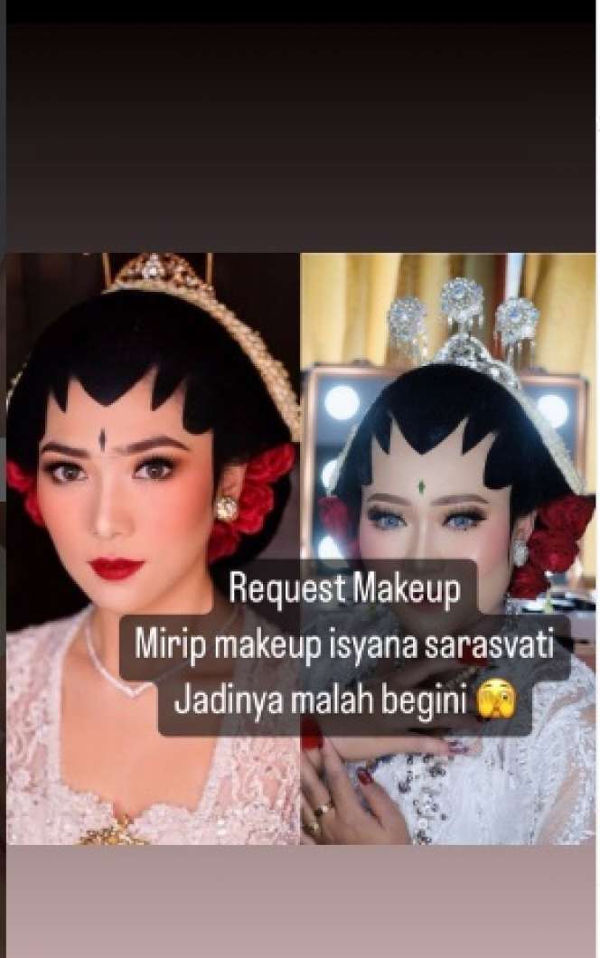 Pengantin Request Tiru Riasan Isyana Sarasvati Saat Nikah, Hasil Makeup MUA Ini Malah Bikin Pangling!