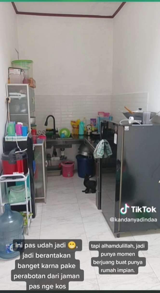 Potret Transformasi Dapur Rumah Subsidi, Dari Lahan Kosong Jadi Mini Bar Estetik!