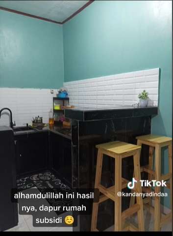 Potret Transformasi Dapur Rumah Subsidi, Dari Lahan Kosong Jadi Mini Bar Estetik!