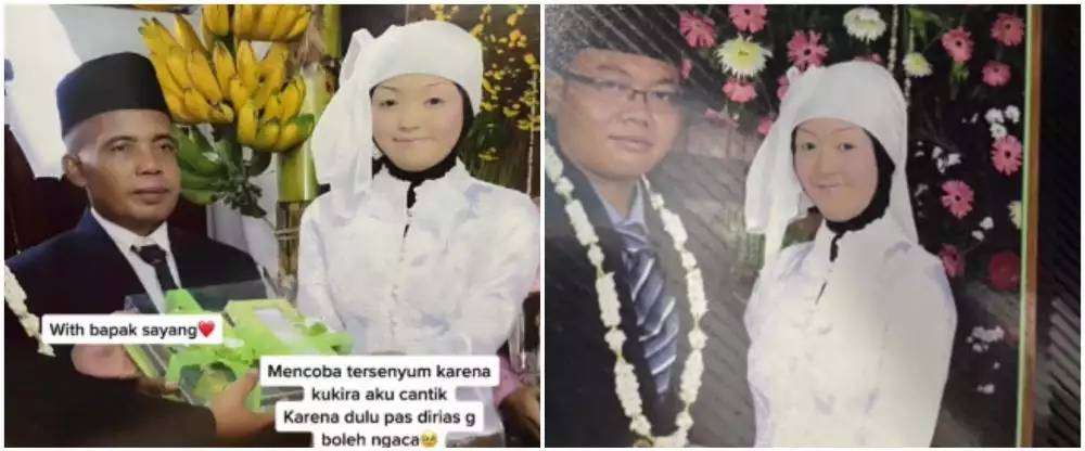 Pengantin ini Dilarang Melihat Kaca Saat di Makeup, Hasilnya Bikin Ngenes!
