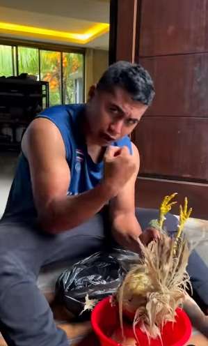 Pengantin Baru, 7 Potret Aprilio Manganang Bersihkan Bulu Ayam Jadi Sorotan, Macho?