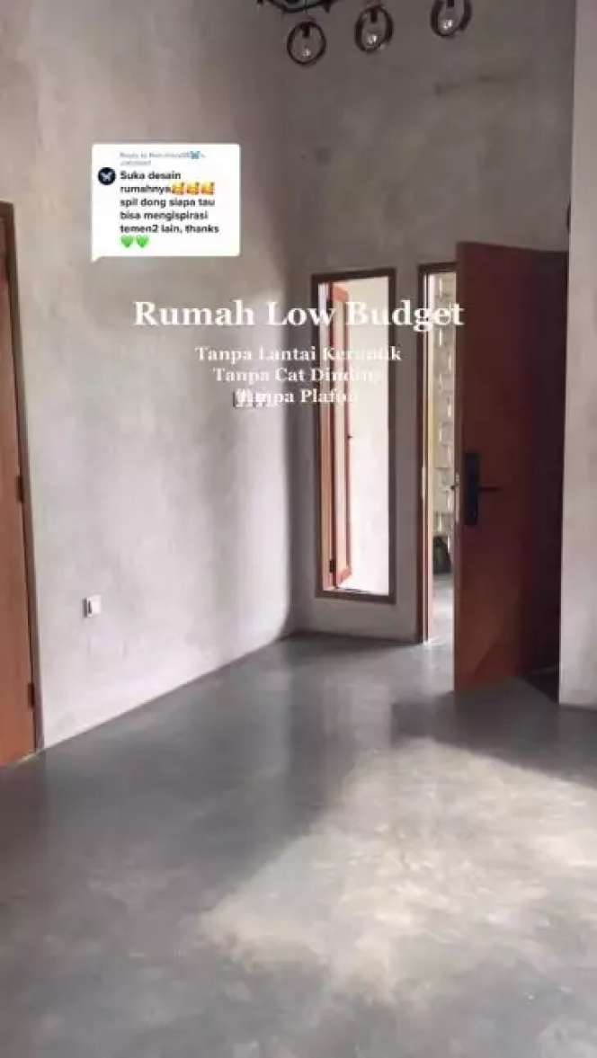 Viral Rumah Low Budget Tanpa Keramik, Cat Dinding, dan Plafon, Tapi Dalamnya Bikin Takjub!
