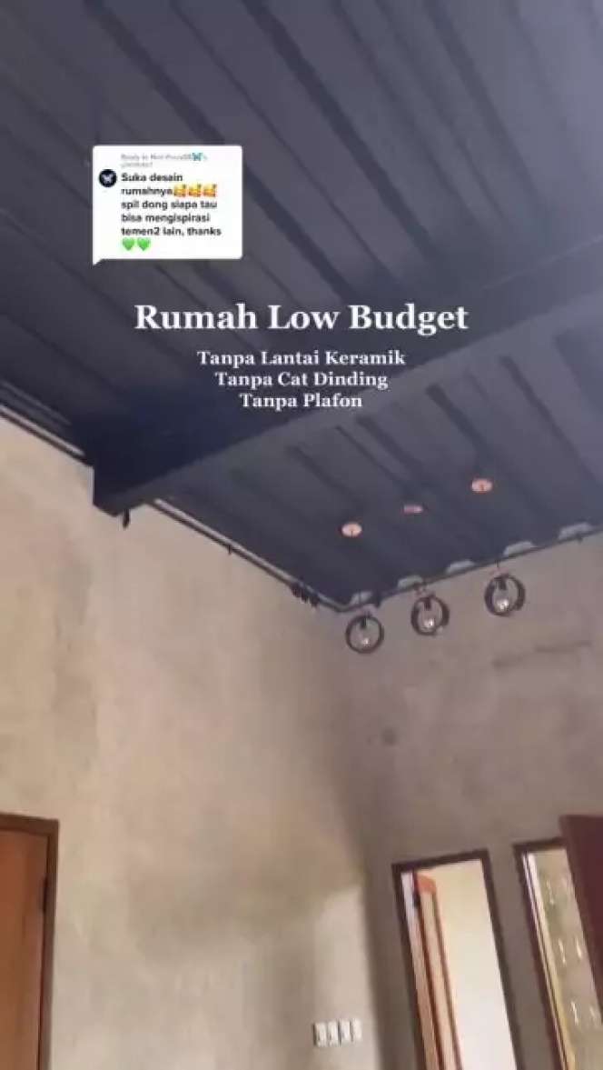 Viral Rumah Low Budget Tanpa Keramik, Cat Dinding, dan Plafon, Tapi Dalamnya Bikin Takjub!