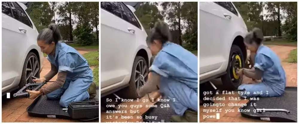 Ingat Bintang Iklan Sabun 90-an Ini? Dulu Artis Terkenal & Cantik Banget, Kini Bak Montir Ganti Ban Mobil Sendiri, Lihat Potretnya