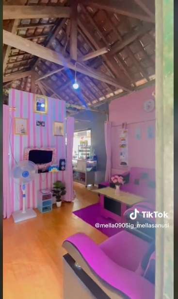 Potret Rumah Pink Terbuat dari Papan Kayu, Tampilannya Super Cantik, Auto Betah!