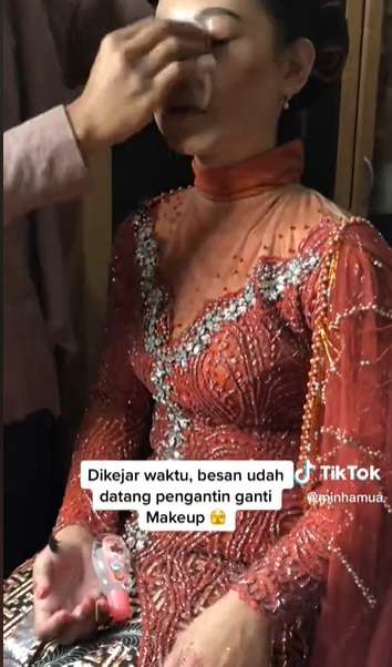 Potret Pengantin Nangis Usai Dirias MUA Pilihan Mertua, Langsung Pakai MUA Pilihan Sendiri, Hasilnya Beda Banget!