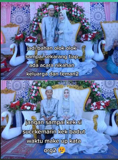Potret Pengantin Dirias MUA Pilihan Orangtua, Hasilnya Bikin Nyesek, Disebut Mirip Hantu!