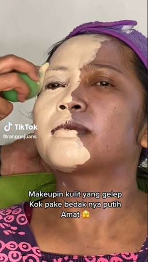 Pengantin Sawo Matang Dirias MUA Pakai Bedak Putih Tebal, Soflens Biru Menyala, Hasilnya Syok!