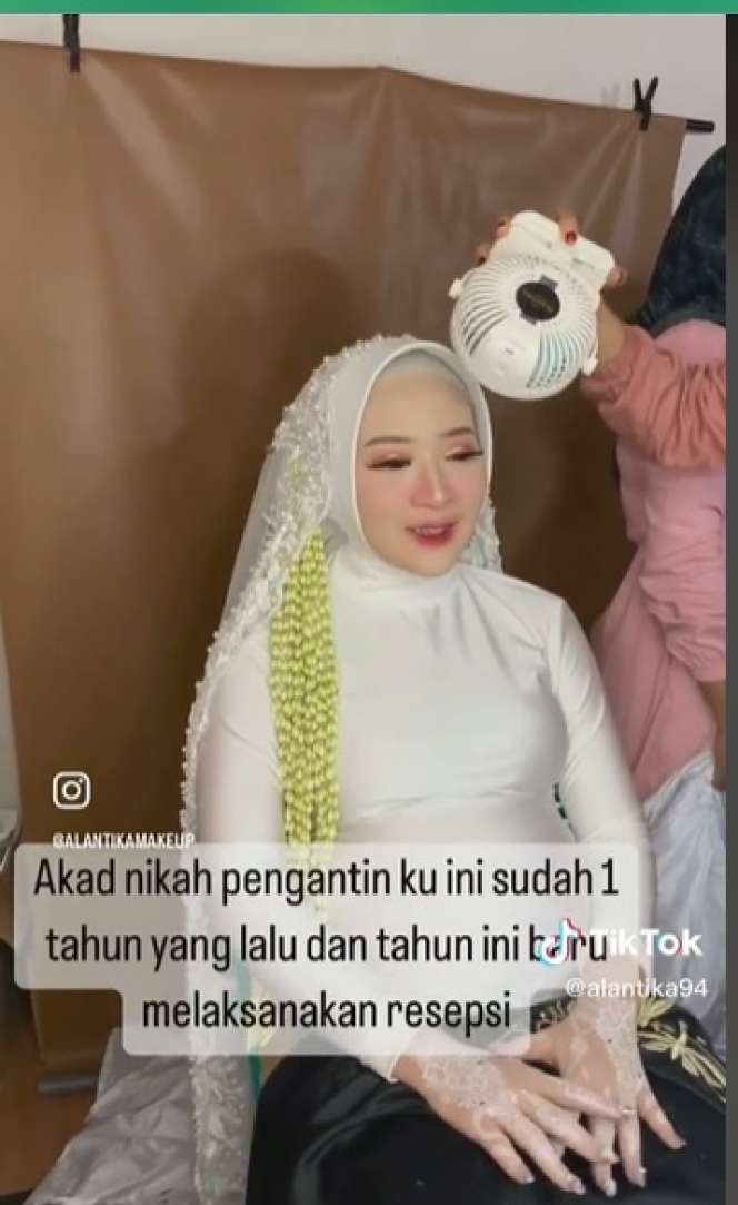 Potret Transformasi Wanita Hamil 8 Bulan Dirias MUA, Jadi Pengantin di Acara Resepsi, Penampilannya Bikin Pangling!