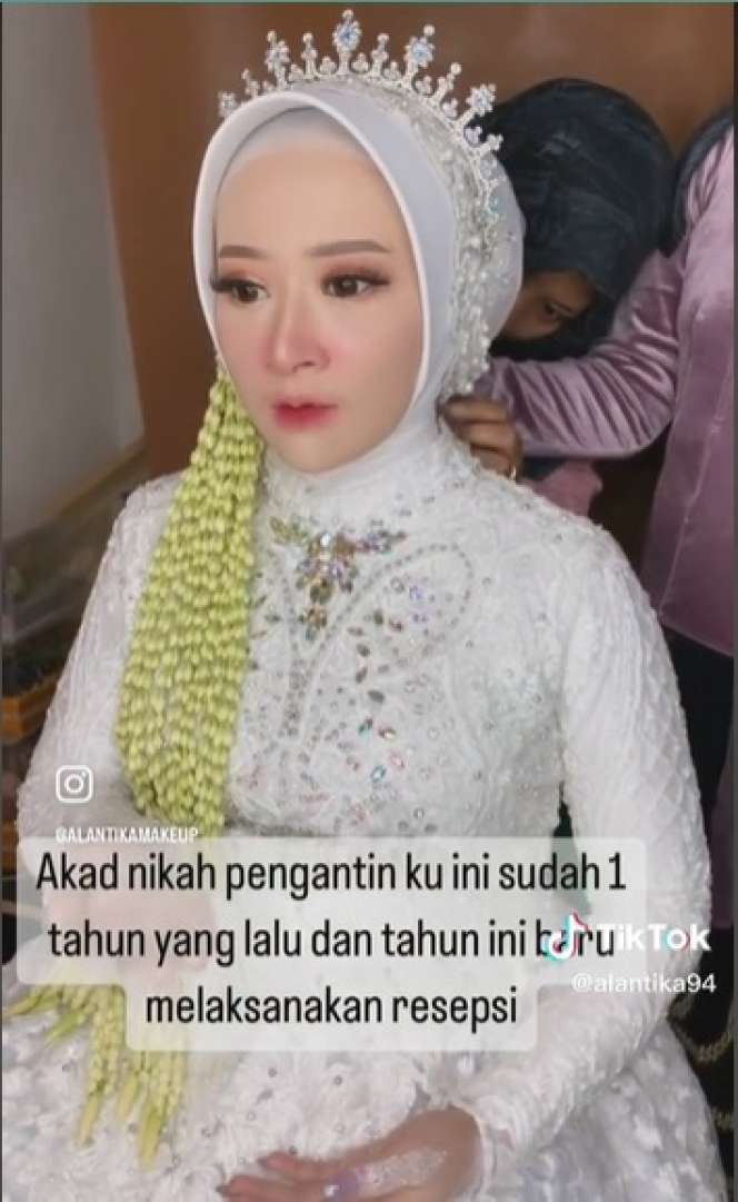 Potret Transformasi Wanita Hamil 8 Bulan Dirias MUA, Jadi Pengantin di Acara Resepsi, Penampilannya Bikin Pangling!