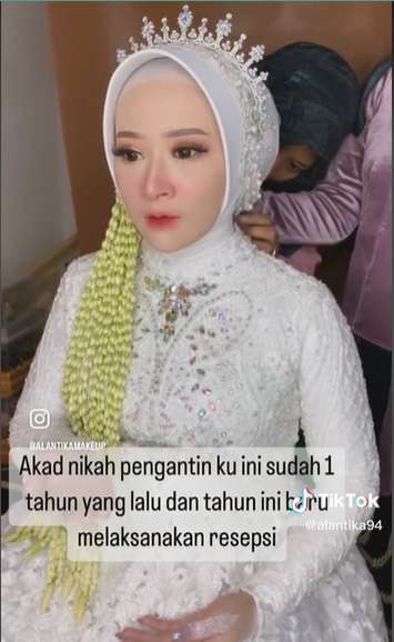 Potret Transformasi Wanita Hamil 8 Bulan Dirias MUA, Jadi Pengantin di Acara Resepsi, Penampilannya Bikin Pangling!