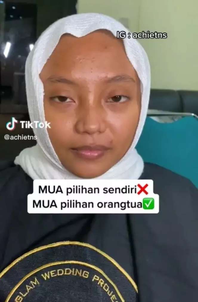 Potret Pengantin Kulit Sawo Matang Dirias MUA Pilihan Orang Tua, Hasilnya Syok di Luar Ekspektasi