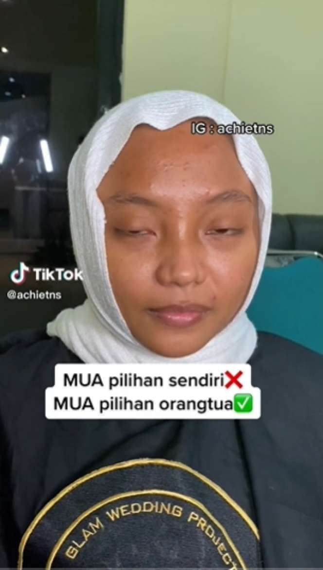 Potret Pengantin Kulit Sawo Matang Dirias MUA Pilihan Orang Tua, Hasilnya Syok di Luar Ekspektasi