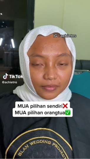 Potret Pengantin Kulit Sawo Matang Dirias MUA Pilihan Orang Tua, Hasilnya Syok di Luar Ekspektasi