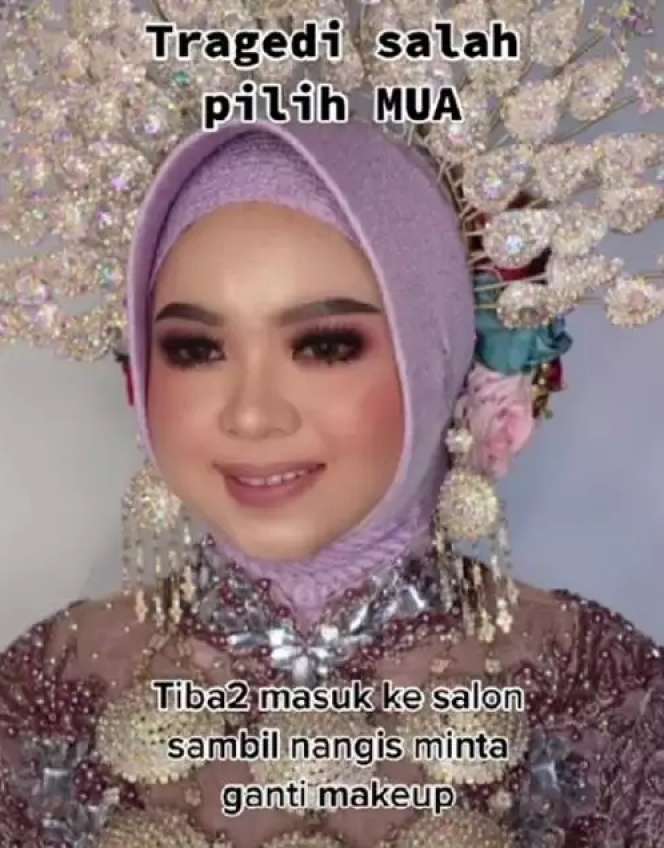 Salah Pilih MUA Saat Nikah, Pengantin Ini Putuskan Rias Ulang, Hasilnya Bak Barbie Hidup!