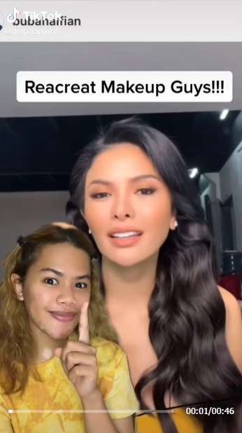 Wanita Berambut Keriting dengan Bekas Jerawat Ini Makeup Mirip Nikita Mirzani, Hasilnya Bikin Syok, Bak Kembar Identik!