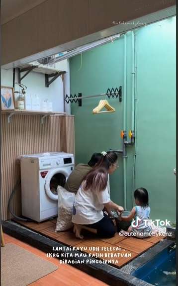 Potret Renovasi Laundry Room di Rumah Subsidi, Hasilnya Jadi Beda Banget, Kini Super Estetik!