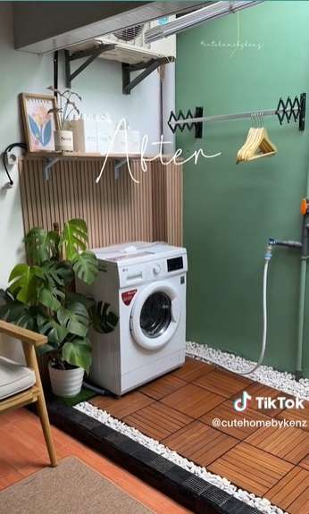 Potret Renovasi Laundry Room di Rumah Subsidi, Hasilnya Jadi Beda Banget, Kini Super Estetik!