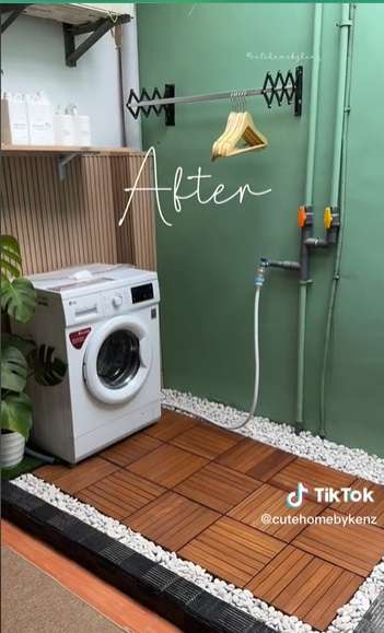 Potret Renovasi Laundry Room di Rumah Subsidi, Hasilnya Jadi Beda Banget, Kini Super Estetik!