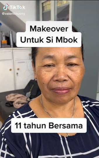Potret Transformasi Makeup Si Mbok yang Sudah 11 Tahun Kerja dan Kini Pilih Resign, Hasilnya Bikin Melongo!