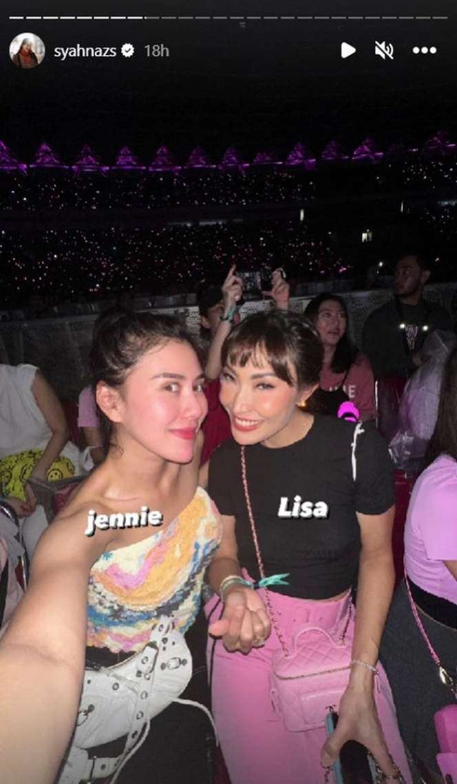 Potret Busana Syahanz Sadiqah Nonton Konser BLACKPINK Tuai Cibiran