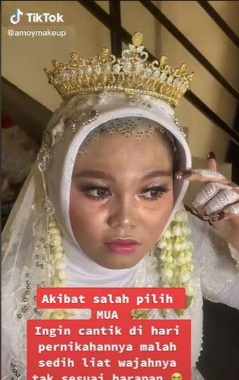 Akibat Salah Pilih MUA, Hasil Makeup Pengantin Ini Malah Bikin Nyesek, Auto Cari Pengganti, Ternyata Endingnya….
