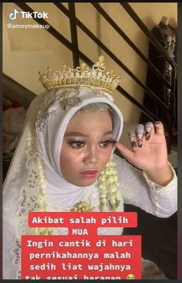 Akibat Salah Pilih MUA, Hasil Makeup Pengantin Ini Malah Bikin Nyesek, Auto Cari Pengganti, Ternyata Endingnya….
