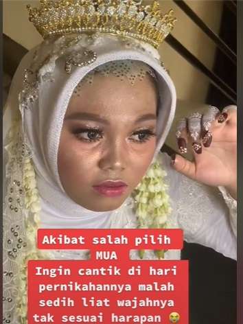 Akibat Salah Pilih MUA, Hasil Makeup Pengantin Ini Malah Bikin Nyesek, Auto Cari Pengganti, Ternyata Endingnya….