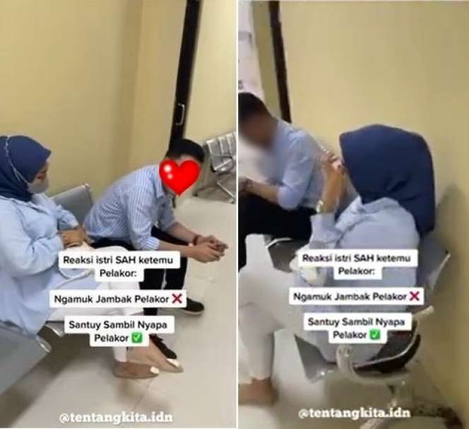 Viral Gaya Santuy Istri Sah Labrak Pelakor yang Dihamili Suaminya, Reaksi Si Pria Bikin Netizen Geram, Ini 7 Potretnya