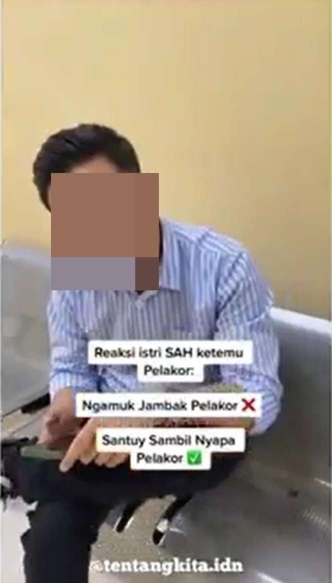 Viral Gaya Santuy Istri Sah Labrak Pelakor yang Dihamili Suaminya, Reaksi Si Pria Bikin Netizen Geram, Ini 7 Potretnya